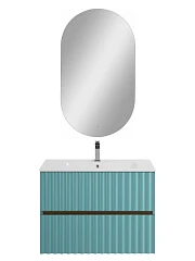 Комплект мебели Art&Max Elegant 80 с LED подсветкой ручек светло-зеленый матовый Комплект мебели Art&Max Elegant 80 с LED подсветкой ручек светло-зеленый матовый