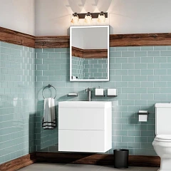 Комплект мебели Art&Max Verona push 60 белый матовый с текстурой Комплект мебели Art&Max Verona push 60 белый матовый с текстурой