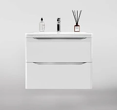 Тумба с раковиной Style Line Марелла Люкс 70 подвесная белый глянец Тумба с раковиной Style Line Марелла Люкс 70 подвесная белый глянец