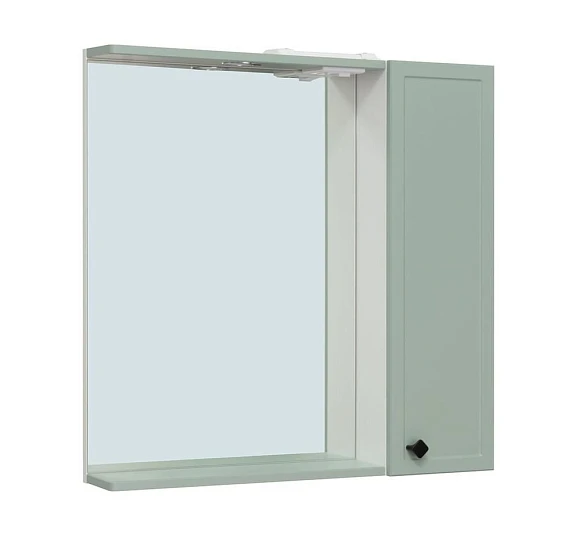 Зеркало-шкаф Runo Римини 75 мята с подсветкой R