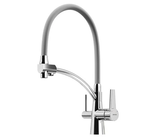 Смеситель Sancos Eri SC4001CH для кухни с функцией подключения фильтра хром/серый