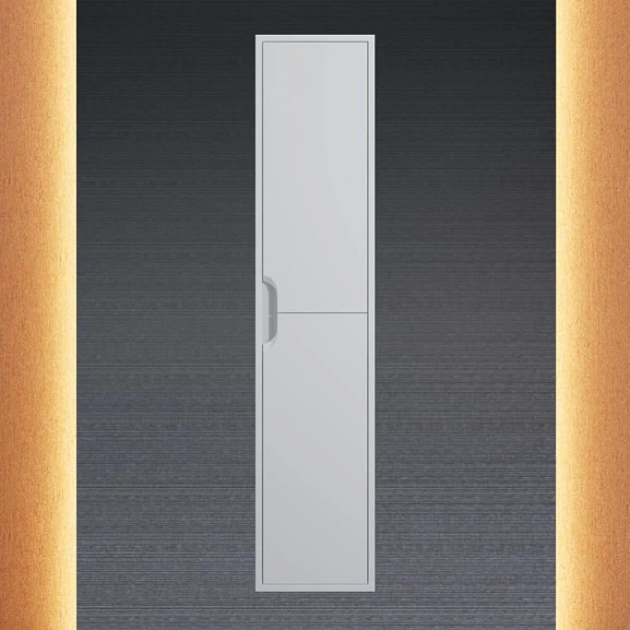 Шкаф-пенал Uperwood Modul 33 белый глянец, подвесной, с дверцами L/R