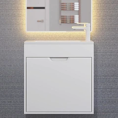 Тумба с раковиной Uperwood Modul 60 белая матовая Тумба с раковиной Uperwood Modul 60 белая матовая