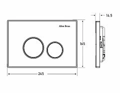 Кнопка смыва Allen Brau Priority 9.20001.GR пневмо, abs графит/хром