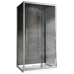 Душевой уголок ABBER Schwarzer Diamant П-образный AG30120H-S60-S60 120*60*195 L/R без поддона