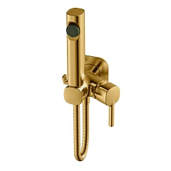 Гигиенический душ со смесителем Haiba HB5518-5 скрытый монтаж матовое золото Гигиенический душ со смесителем Haiba HB5518-5 скрытый монтаж матовое золото