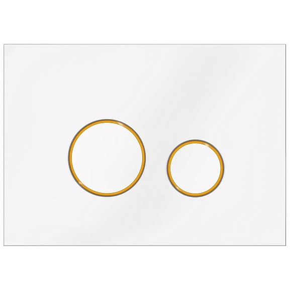 Смывная клавиша KKPol Vitrum Grande V3 Orbis SPP/045/0/K (350/PPB/045-00-05) стекло, бел/зол гл./бел