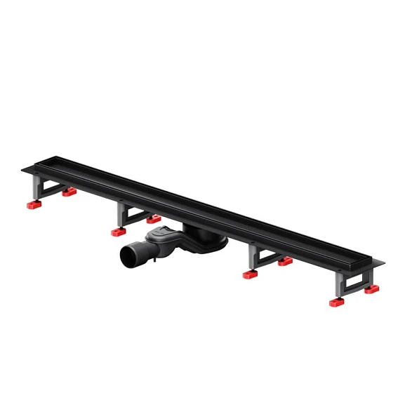 Душевой лоток AM.PM MasterFlow 900 мм с дизайн-решеткой Tile черный матовый