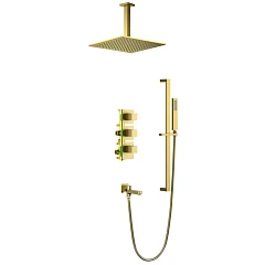 Душевая система встроенная с термостатом Timo Selene SX-2239/17SM золото матовое Душевая система встроенная с термостатом Timo Selene SX-2239/17SM золото матовое