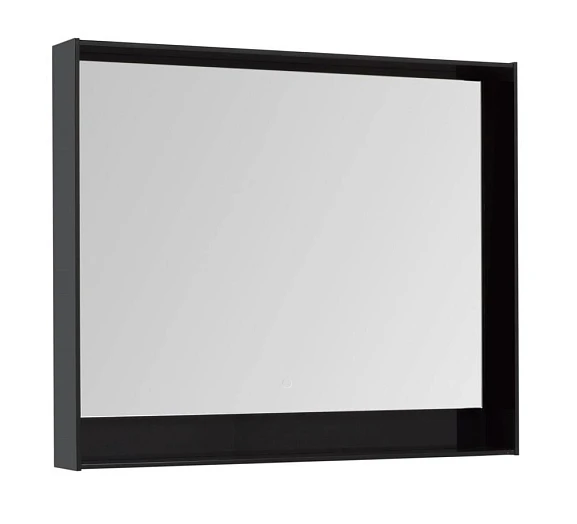 Зеркало Aquanet Милан 100 LED черный глянец