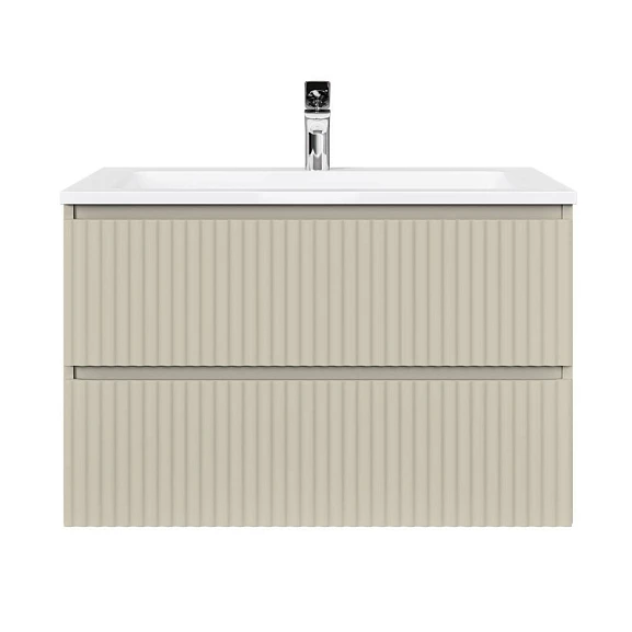 Тумба с раковиной Raval Coste 80 подвесная светло-коричневая