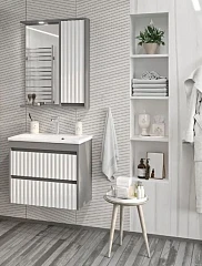 Комплект мебели Misty Brevita Balaton 65 белый/серый Комплект мебели Misty Brevita Balaton 65 белый/серый