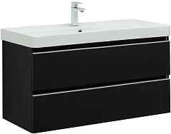 Тумба с раковиной Aquanet Вега 100 черный Тумба с раковиной Aquanet Вега 100 черный