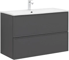 Тумба с раковиной Aquanet Арт 90 ясень графит Тумба с раковиной Aquanet Арт 90 ясень графит