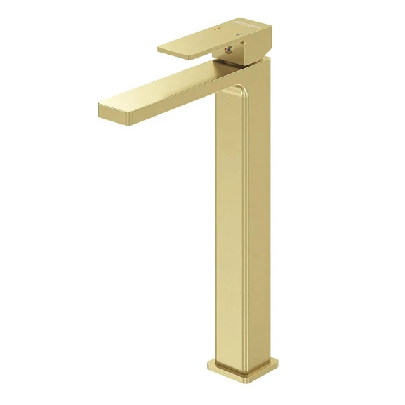 Смеситель для раковины высокий Grossman Style 520.K35.05.320 брашированное золото