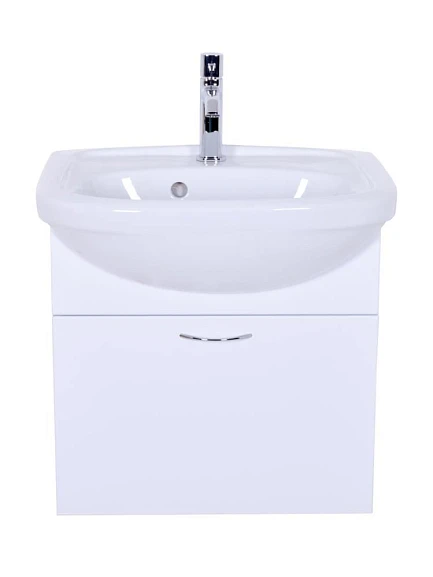 Тумба с раковиной Orange Лайт LRA-45TUW+RA 45 подвесная белый глянец