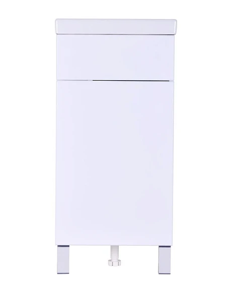 Тумба с раковиной Orange Мини Mini2-40TUW+Ra 40 R напольная белый глянец