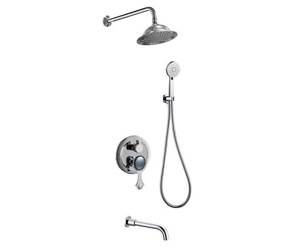 Душевой комплект Bronze DE Luxe Yasmina NT800/B03 с изливом хром