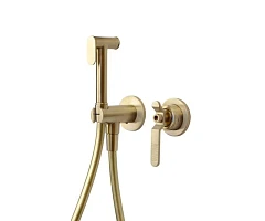 Гигиенический душ со смесителем Bronze DE Luxe 1760's 3253CG скрытый монтаж матовое золото