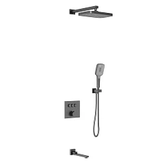 Душевой комплект Vincea VSFW-4311GM с изливом скрытый монтаж вороненая сталь Душевой комплект Vincea VSFW-4311GM с изливом скрытый монтаж вороненая сталь