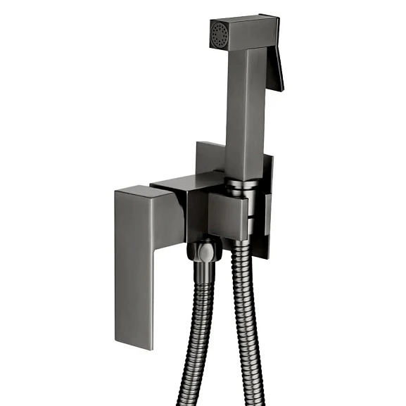 Гигиенический душ со смесителем Boch Mann Resia GR CK-P11GR  скрытый монтаж вороненая сталь