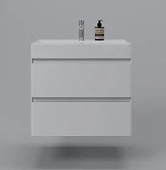 Тумба с раковиной Style Line Атлантика 70 подвесная антискрейч белая матовая Тумба с раковиной Style Line Атлантика 70 подвесная антискрейч белая матовая
