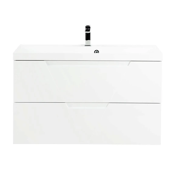 Тумба с раковиной BelBagno Vittoria 100 Bianco Lucido (с белой раковиной)