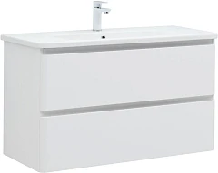 Тумба с раковиной Aquanet Эмбер 105 белый матовый Тумба с раковиной Aquanet Эмбер 105 белый матовый