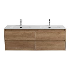 Тумба с раковиной BelBagno Kraft 140 с четырьмя ящиками Rovere Nebrasca Nature