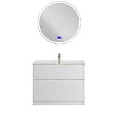 Комплект мебели BelBagno Kraft 100 напольный Bianco Opaco (раковина LOV-1000-LVB)