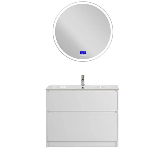 Комплект мебели BelBagno Kraft 100 напольный Bianco Opaco (раковина LOV-1000-LVB)