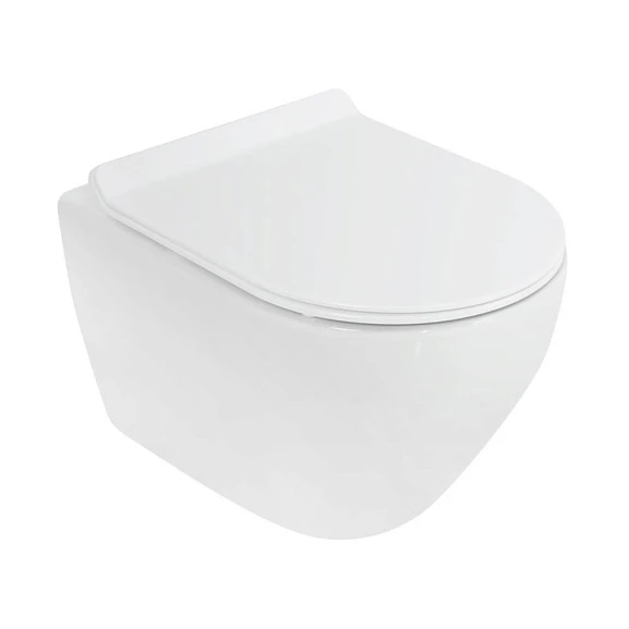 Подвесной унитаз Cezares Stylus CZR-513-TH-R/CZR-2011-SC 37*50,5 безободковый с крышкой-сиденьем микролифт
