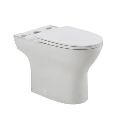 Чаша унитаза BelBagno Lounge BB045CPR/SC безободковая, P-trap с крышкой-сиденьем микролифт Чаша унитаза BelBagno Lounge BB045CPR/SC безободковая, P-trap с крышкой-сиденьем микролифт