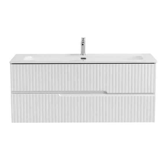 Тумба под раковину Cezares DUET-N 120 Bianco Lucido с двумя ящиками