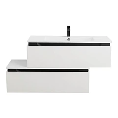 Тумба с раковиной Cezares Slider 100 Bianco Opaco с нижней тумбой Тумба с раковиной Cezares Slider 100 Bianco Opaco с нижней тумбой