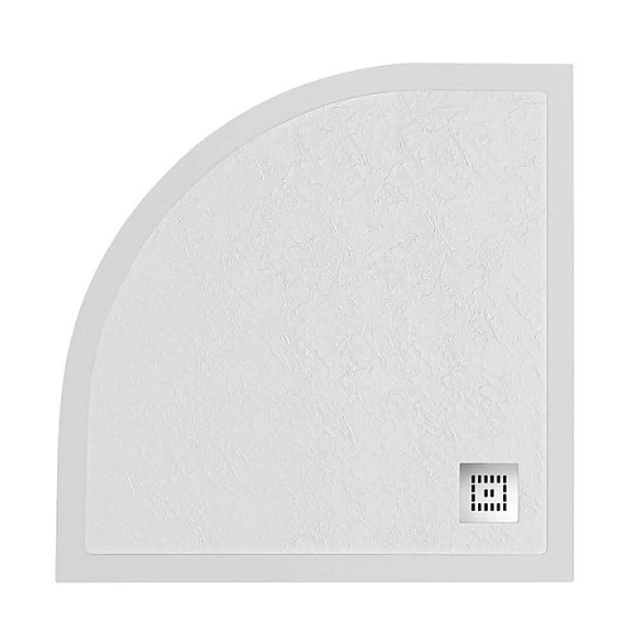 Душевой поддон BelBagno Uno TRAY-MR-UNO-R-80-550-35-W-CR 80*80*3,5 белый с сифоном и декоративной накладкой