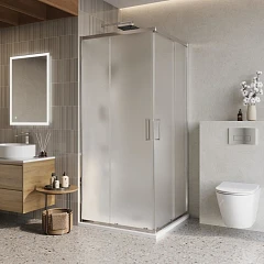 Душевой уголок BelBagno Luce LUCE-A-2-90-P-Cr 90*90*195 стекло рифленое без поддона Душевой уголок BelBagno Luce LUCE-A-2-90-P-Cr 90*90*195 стекло рифленое без поддона