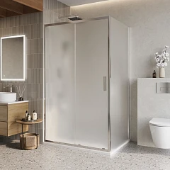 Душевой уголок BelBagno Luce LUCE-AH-1-120/90-P-Cr 120*90*195 стекло рифленое без поддона Душевой уголок BelBagno Luce LUCE-AH-1-120/90-P-Cr 120*90*195 стекло рифленое без поддона