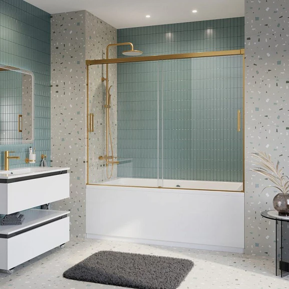 Душевая шторка на ванну Cezares TANDEM-SOFT-VF-2-180/145-C-BORO-IV 180*145