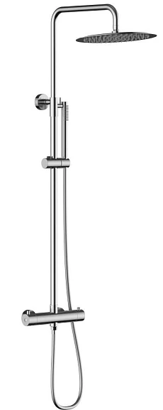 Душевая стойка Knotlor Eclipse SS-24 с термостатом матовая сталь