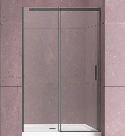 Душевая дверь в нишу Vincea Dice 120*200 L/R профиль вороненая сталь без поддона