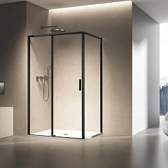 Душевой уголок Vincea Slim 8mm 110*80*200 профиль черный матовый L/R без поддона Душевой уголок Vincea Slim 8mm 110*80*200 профиль черный матовый L/R без поддона