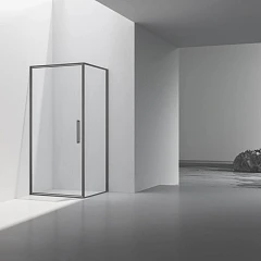 Душевой уголок Vincea Slim 8mm 100*90*195 профиль вороненая сталь L/R без поддона Душевой уголок Vincea Slim 8mm 100*90*195 профиль вороненая сталь L/R без поддона