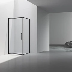 Душевой уголок Vincea Slim 8mm 100*90*195 профиль черный матовый L/R без поддона Душевой уголок Vincea Slim 8mm 100*90*195 профиль черный матовый L/R без поддона