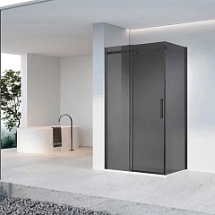 Душевой уголок Vincea Como-N 160*90*195 профиль черный матовый стекло тонированное без поддона Душевой уголок Vincea Como-N 160*90*195 профиль черный матовый стекло тонированное без поддона
