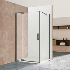 Душевой уголок Vincea Extra 90/100*90*200 профиль вороненая сталь без поддона Душевой уголок Vincea Extra 90/100*90*200 профиль вороненая сталь без поддона
