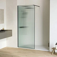 Душевая перегородка RGW Walk-in WA-08-B 70*195 стекло рифленое профиль черный без поддона Душевая перегородка RGW Walk-in WA-08-B 70*195 стекло рифленое профиль черный без поддона