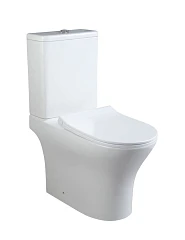 Унитаз-компакт Ceruttispa Bernina TORNADO 35*66.5 безободковый, смыв Tornado, крышка дюропласт с микролифтом быстросьемная Slim