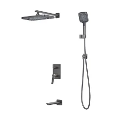 Душевой комплект Iddis Parker PARGM03i68 с изливом скрытый монтаж графит матовый