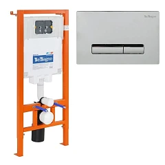 Система инсталляции BelBagno BB002-80 с кнопкой смыва BB019-GV-CHROME Система инсталляции BelBagno BB002-80 с кнопкой смыва BB019-GV-CHROME